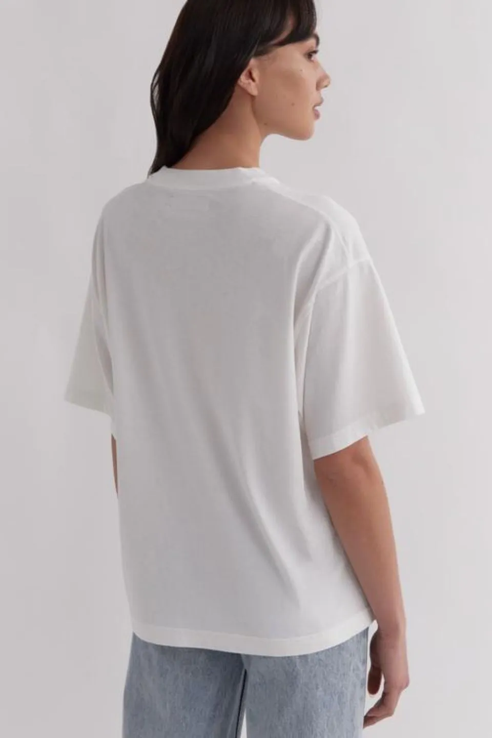 Womens Oversized White Cotton Tee