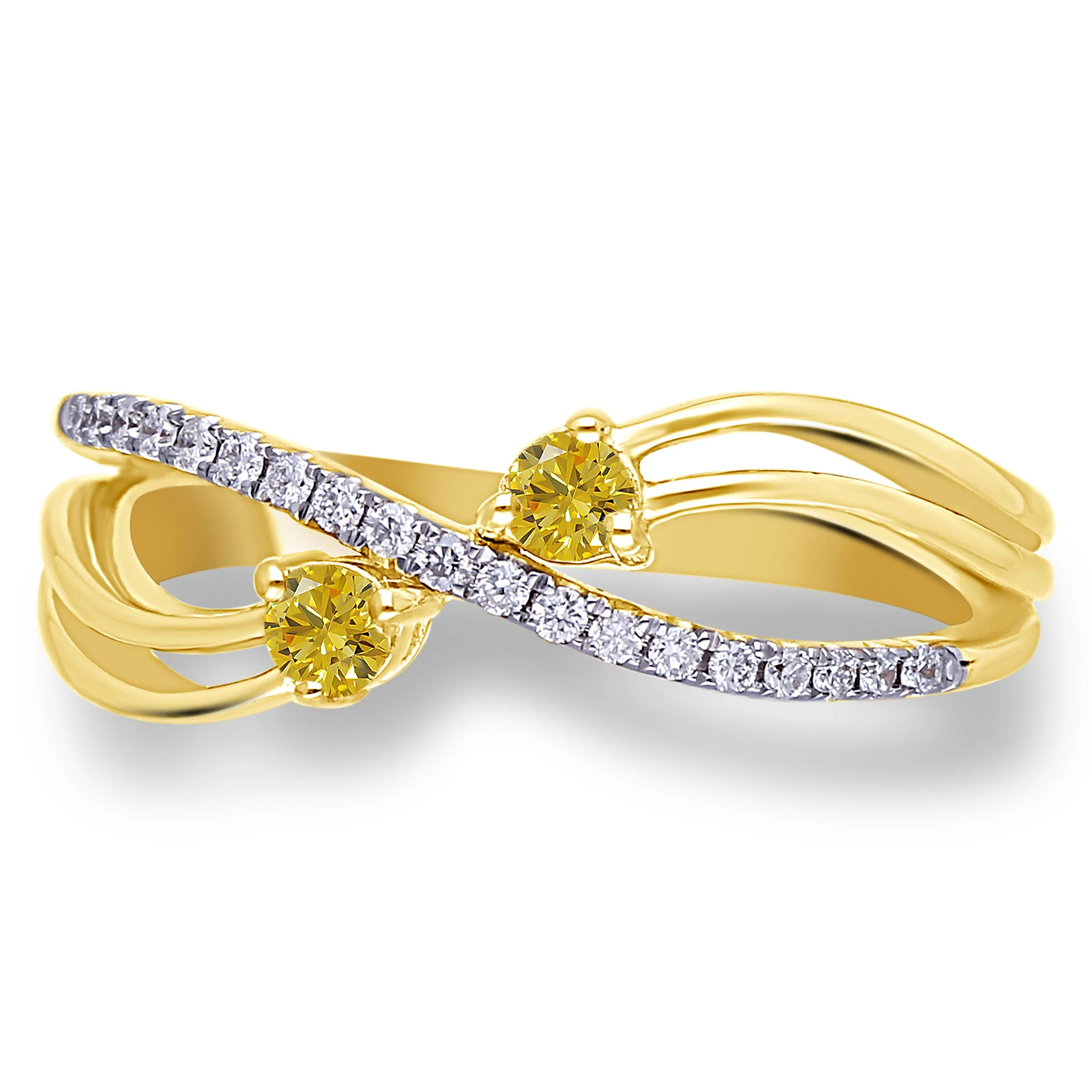 Yellow Gold Yellow and White Diamond Eternal Ring